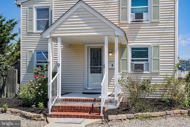 property entrance with cooling unit