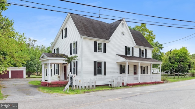 view of front of property with a porch