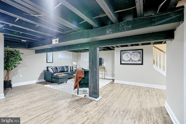 interior space featuring hardwood / wood-style flooring