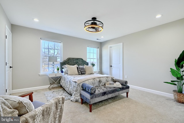 view of carpeted bedroom