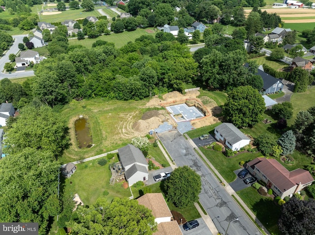 birds eye view of property featuring a residential view