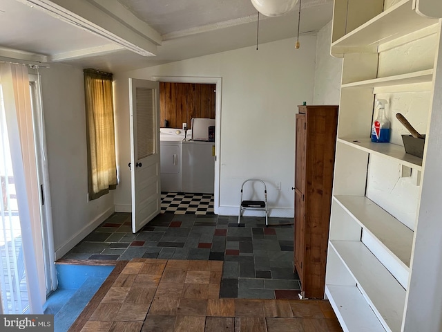 interior space featuring washer and dryer