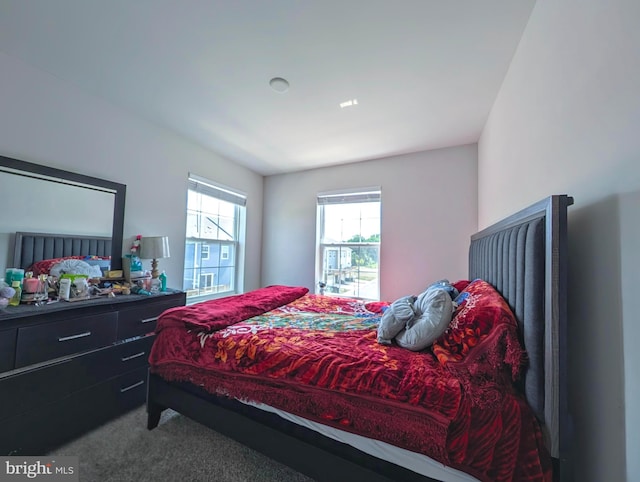 view of carpeted bedroom