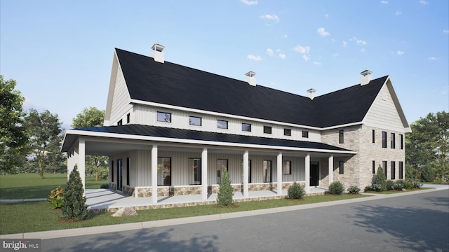 view of front of home with a porch