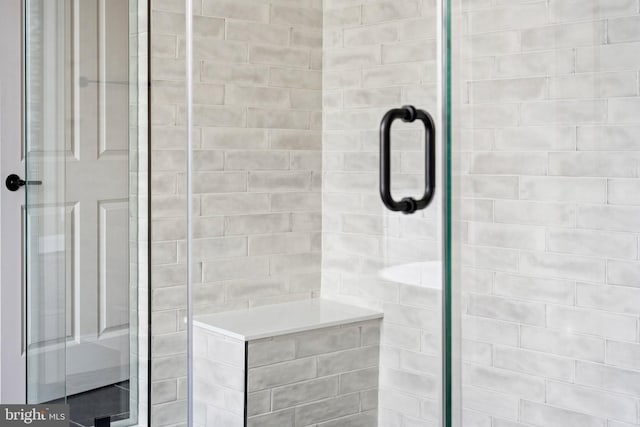 bathroom featuring walk in shower