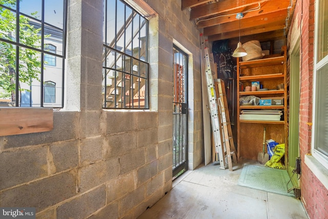 view of storage room