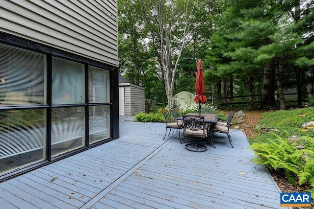 view of wooden deck