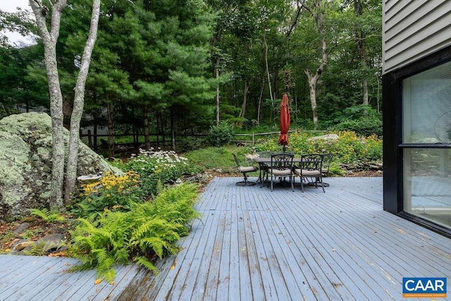 view of wooden terrace