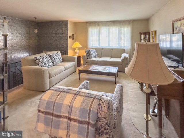 view of carpeted living room