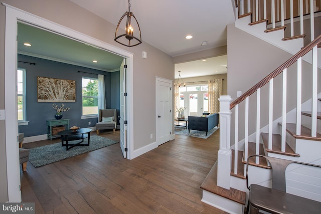 entryway featuring hardwood / wood-style floors