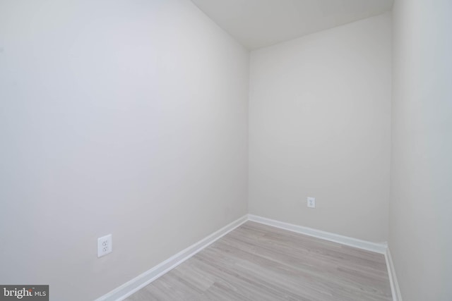 unfurnished room featuring light wood-type flooring