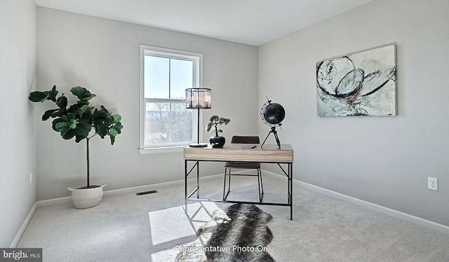 home office featuring plenty of natural light