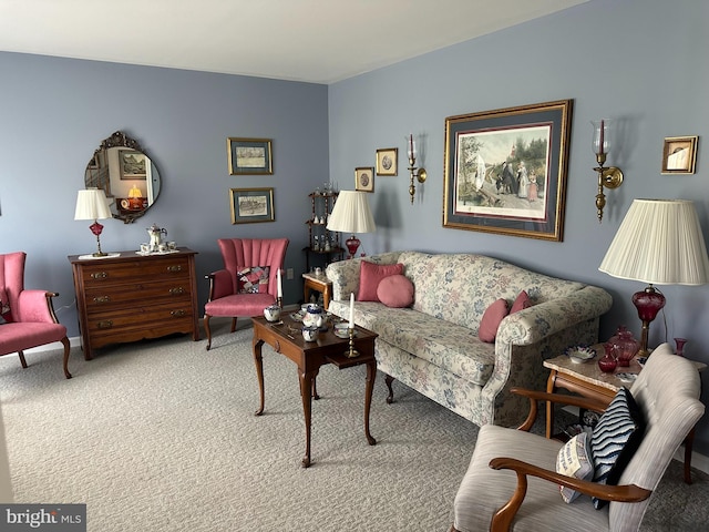 view of carpeted living room