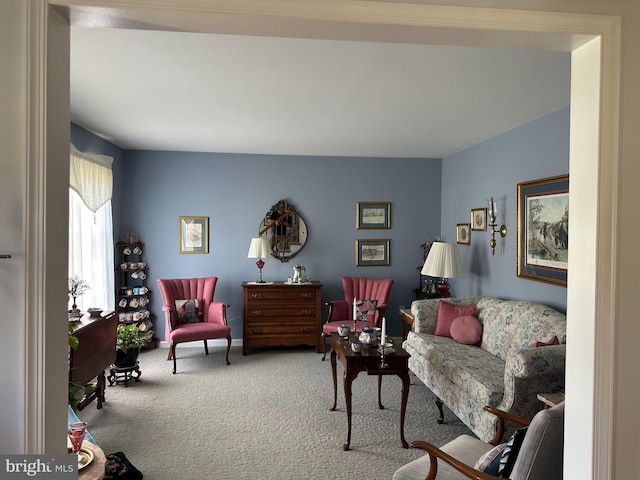 view of carpeted living room