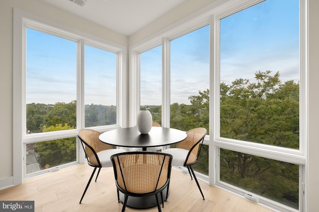 view of sunroom