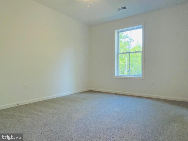 view of carpeted spare room