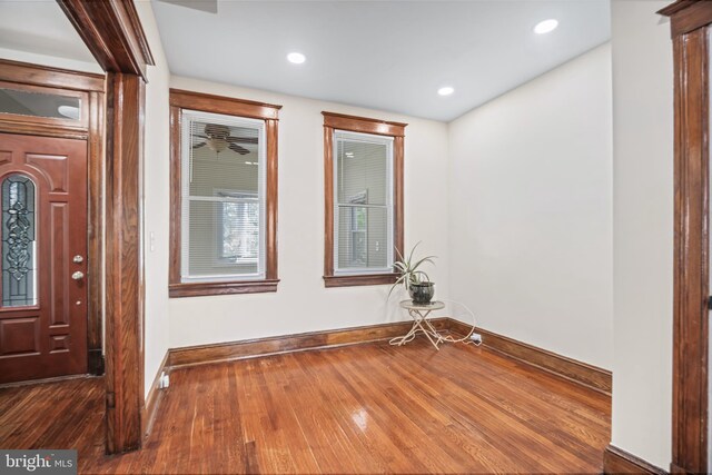 entryway featuring hardwood / wood-style floors