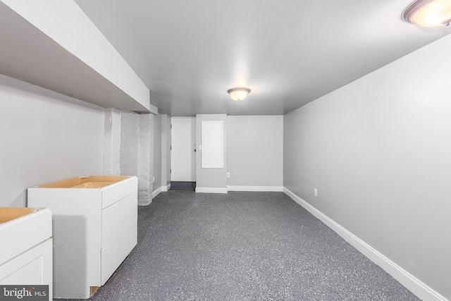 basement with washer / dryer