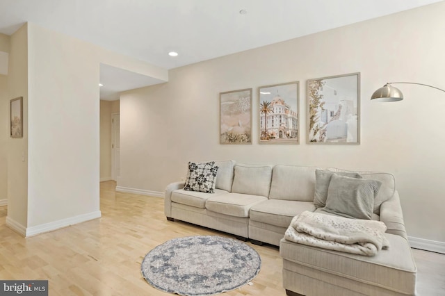 living room featuring hardwood / wood-style flooring