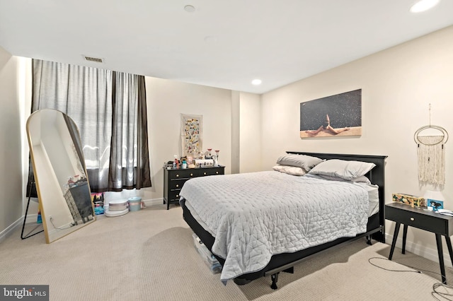 view of carpeted bedroom