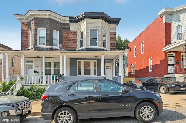 view of front of property with a porch