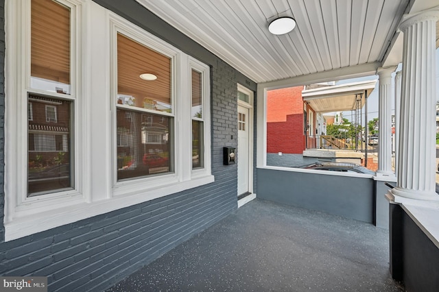 view of patio with covered porch