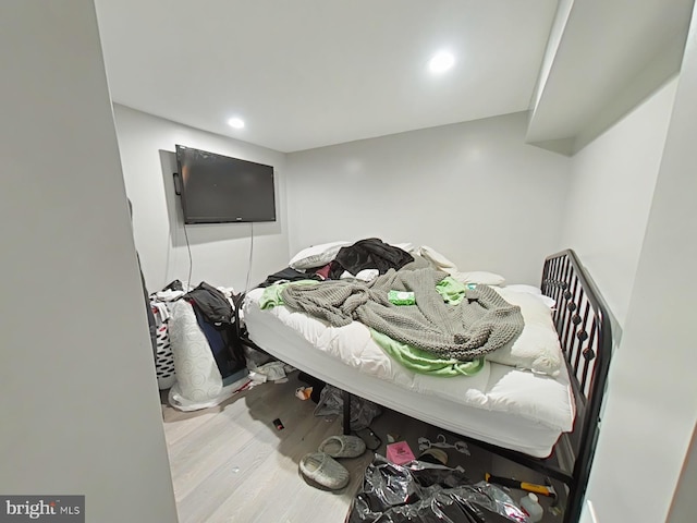 bedroom featuring light hardwood / wood-style flooring