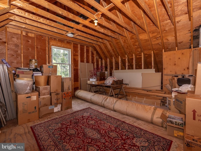 view of attic