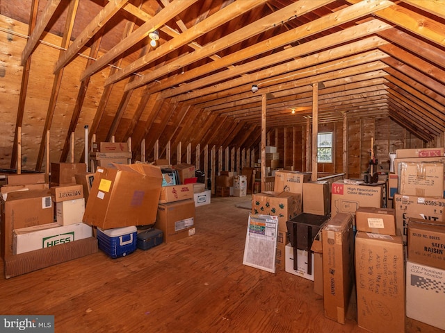 view of attic