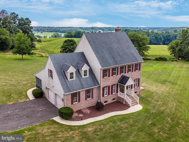 bird's eye view featuring a rural view