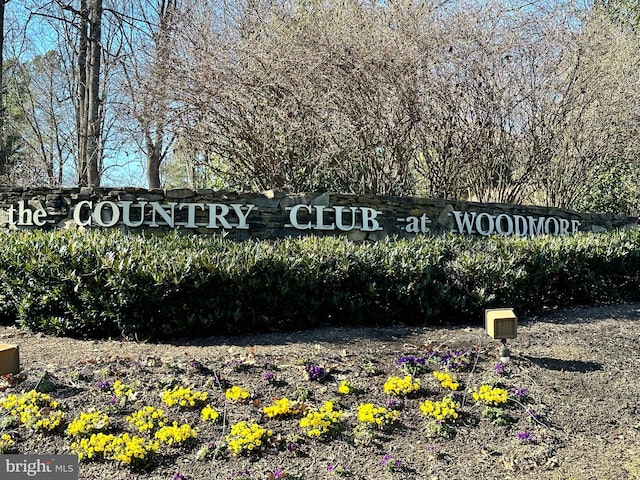 view of community sign