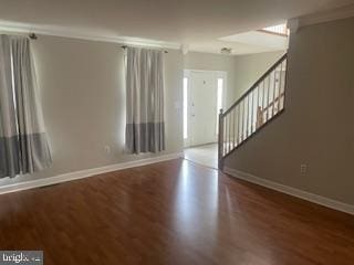 entryway featuring hardwood / wood-style flooring