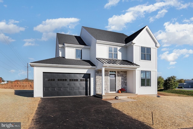 view of front of home featuring a garage