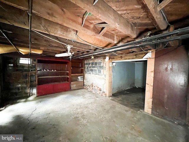 view of basement