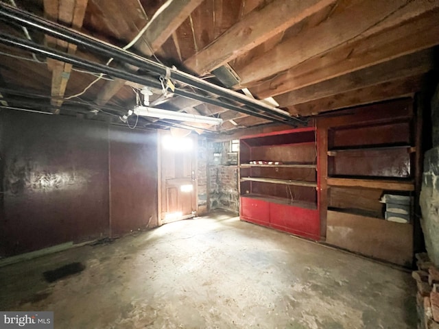 view of basement