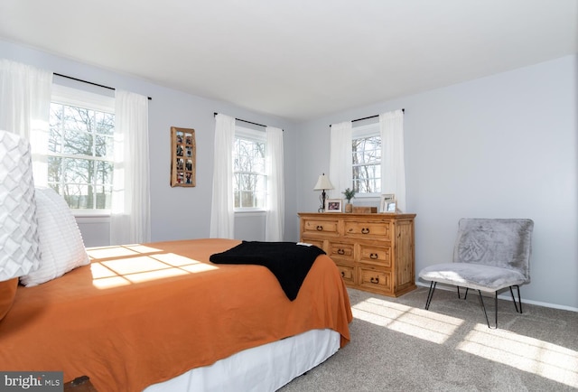 view of carpeted bedroom