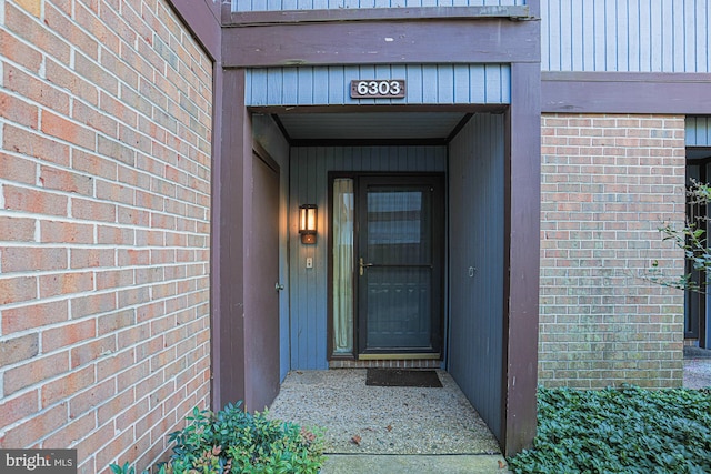 view of doorway to property