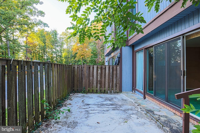 view of patio / terrace with a fenced backyard