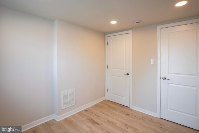 interior space featuring light hardwood / wood-style flooring