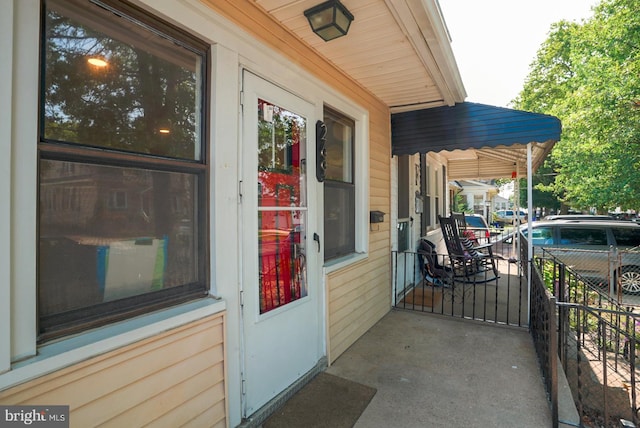 view of doorway to property