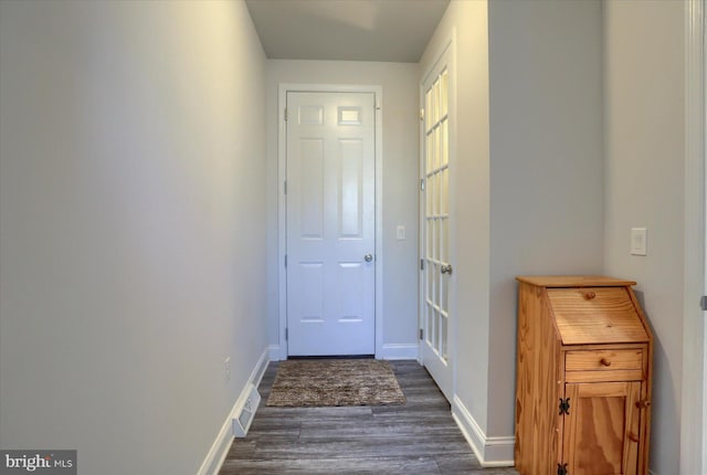 entryway featuring dark hardwood / wood-style flooring