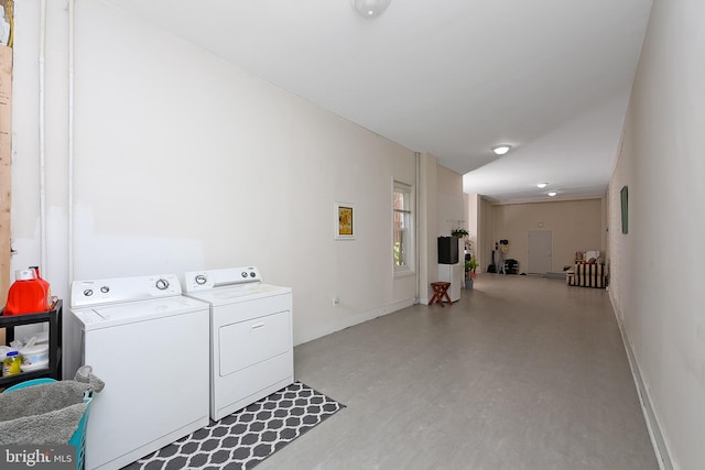 laundry area featuring separate washer and dryer