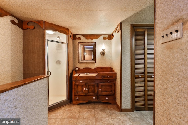 hall with light tile patterned floors