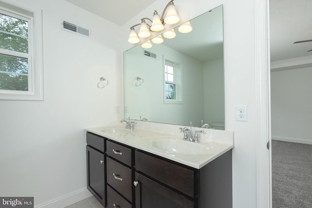 bathroom with vanity