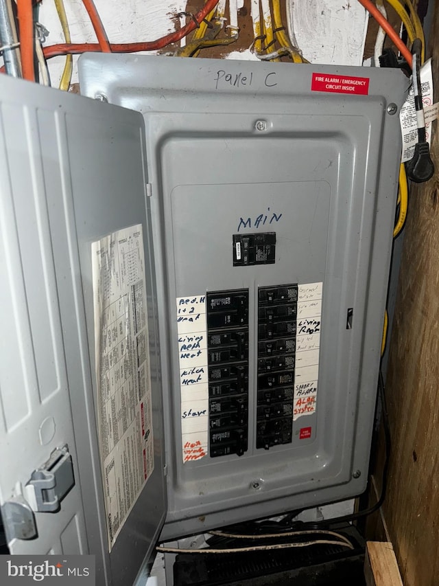 utility room with electric panel