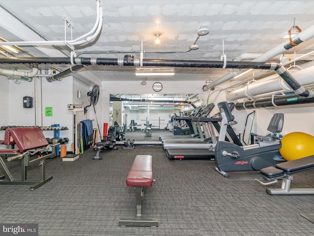 view of workout area