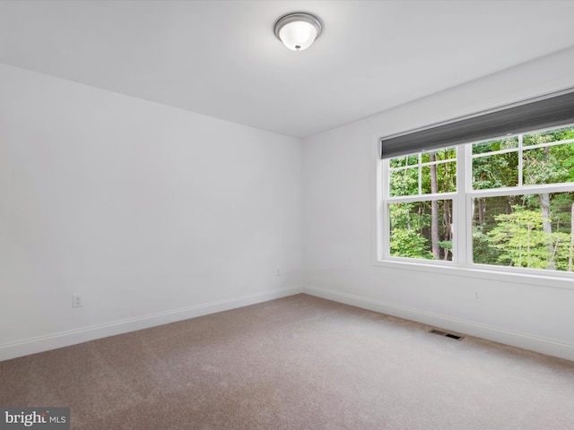 view of carpeted spare room