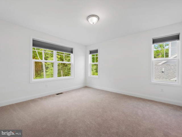 unfurnished room with carpet flooring