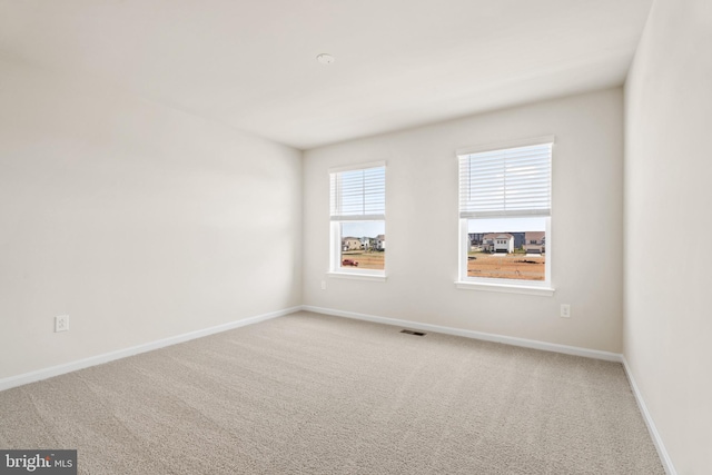 view of carpeted empty room