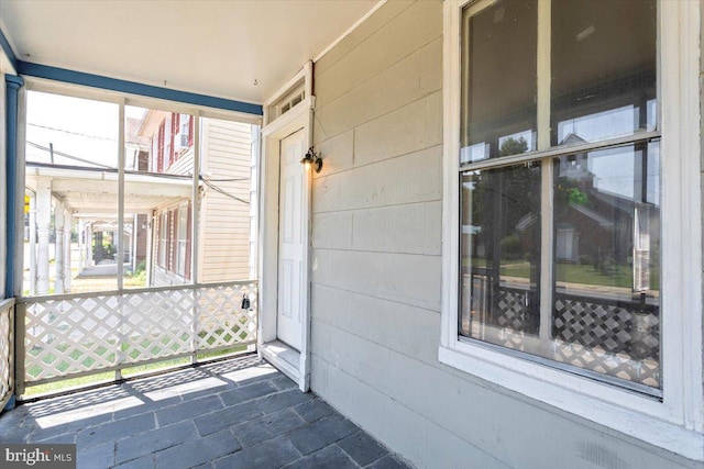 exterior space with covered porch